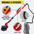 Drywall Sander 850W, Electric Drywall Sander, Electric Sander, with LED Strip Light and Vacuum Bag, Variable Speed 800 - 1750 RPM, Foldable Sheetrock Sander, with Telescope Handle, Wall Sander