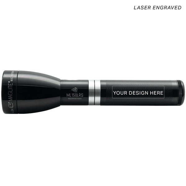ML150LRS Rechargeable LED Fast-Charging Flashlight - Gloss Black - Custom Engraving