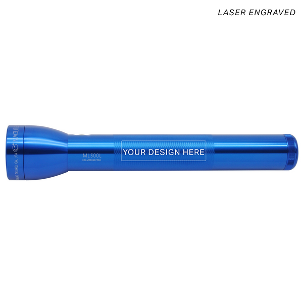 ML300L LED 3-Cell D Flashlight - Blue - Custom Engraving