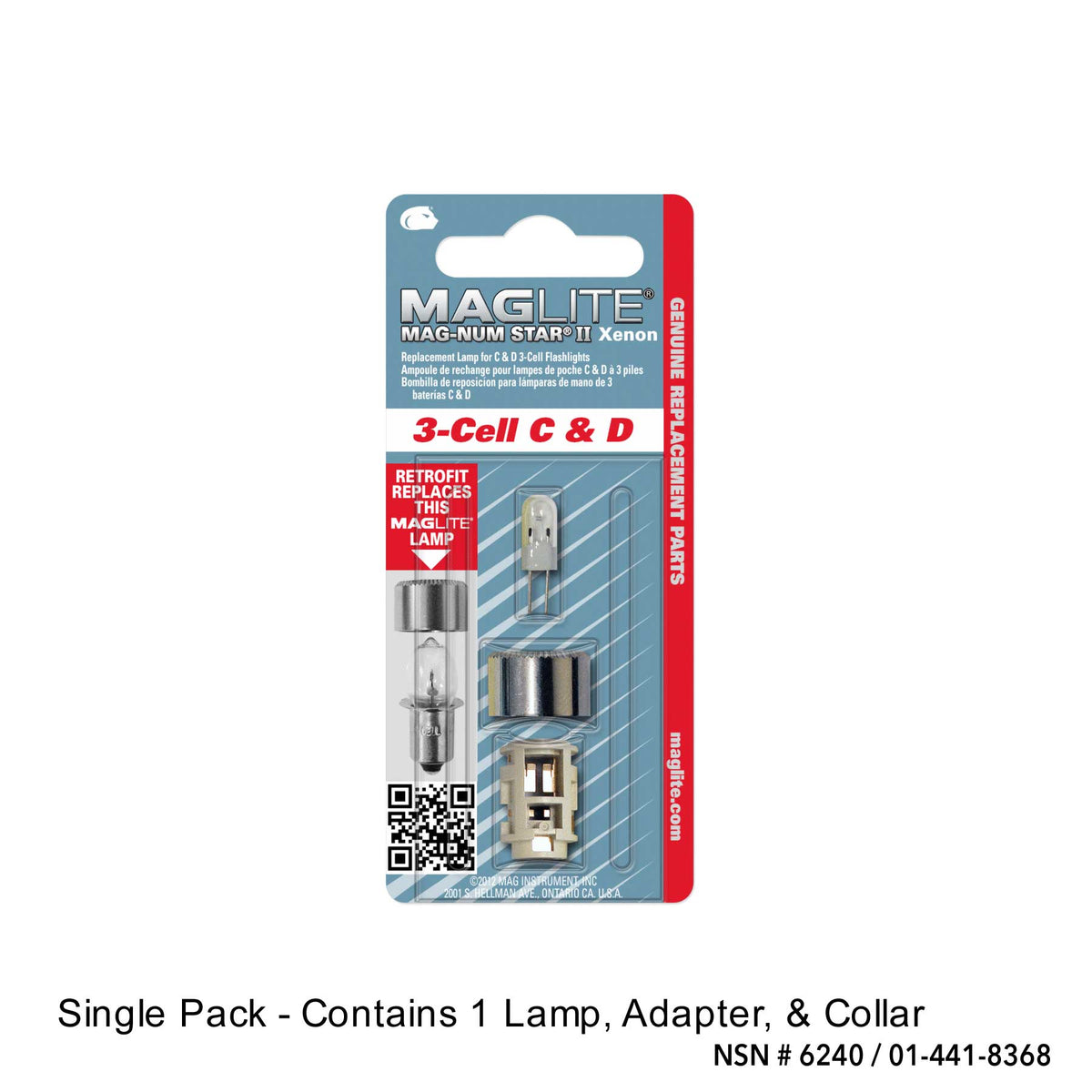 Replacement Lamp-Bulb for 3-Cell C & D Flashlight