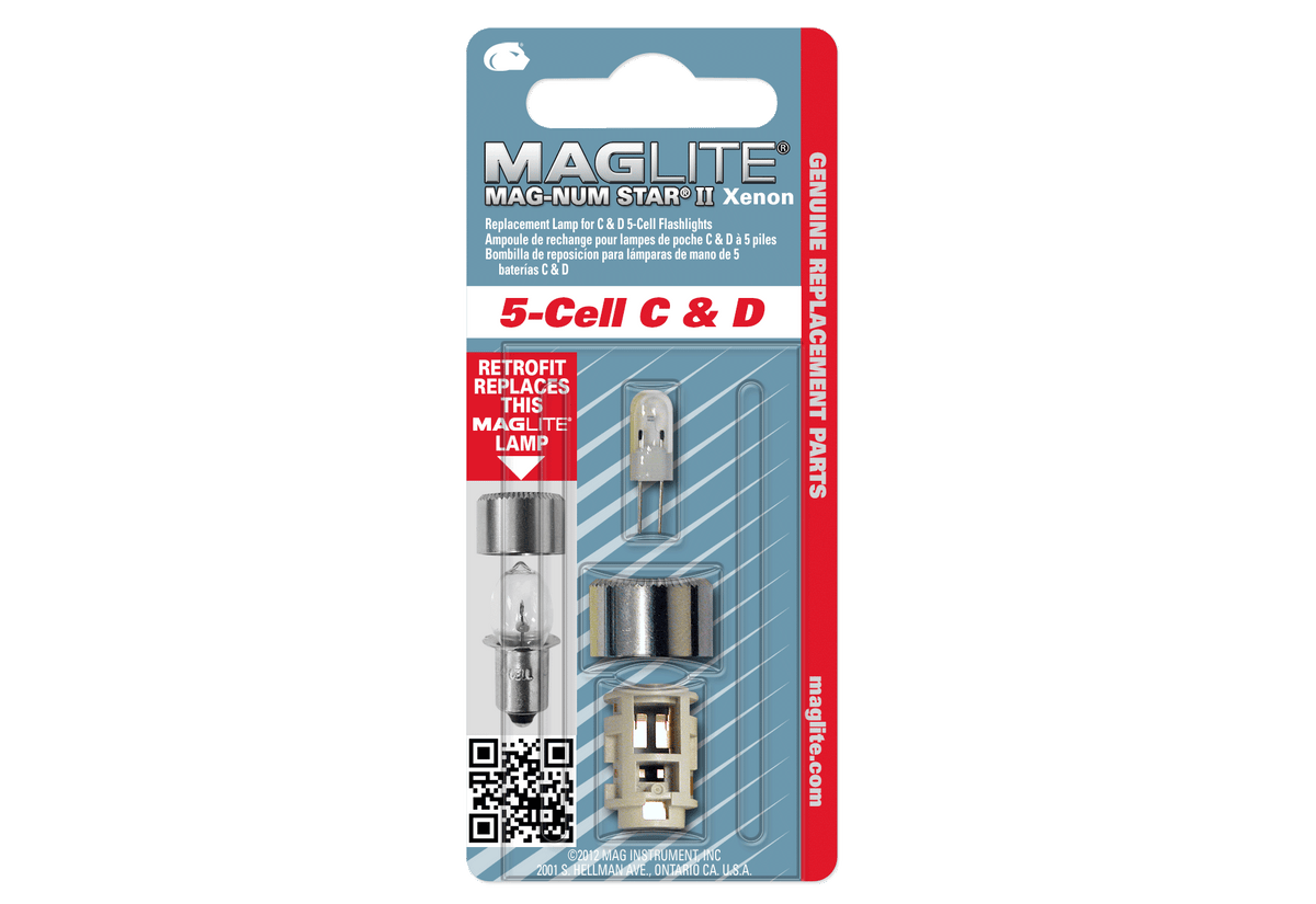Replacement Lamp-Bulb for 5-Cell C & D Flashlight