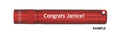 Solitaire LED Key Chain Flashlight - Red - Custom Engraving