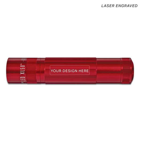 XL50 LED 3-Cell AAA - Red - Custom Engraving